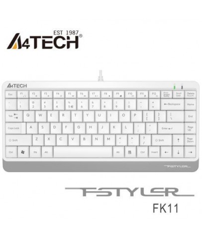 A4 Tech FK11 Q Usb Kablolu Mm Mini Klavye Beyaz