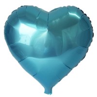 Açık Mavi Kalp Folyo Balon 45 Cm.