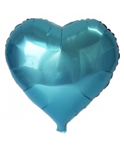 Açık Mavi Kalp Folyo Balon 45 Cm.