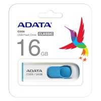 Adata C008-16GB 16GB USB2.0 Classic (White + Blue) Flash Bellek
