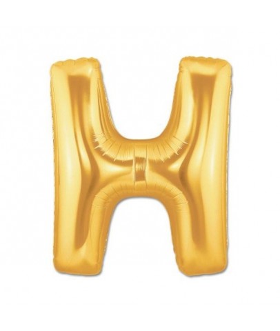 H Harfi Altın Sarısı Folyo Harf Balon 1 Metre