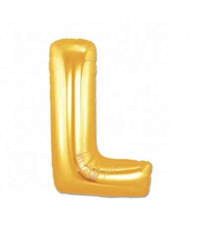 L Harfi Altın Sarısı Folyo Harf Balon 1 Metre