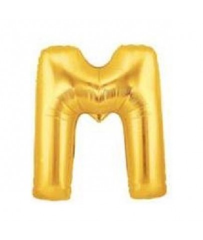 M Harfi Altın Sarısı Folyo Harf Balon 1 Metre