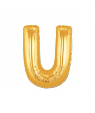 U Harfi Altın Sarısı Folyo Harf Balon 1 Metre
