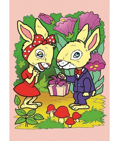 Art Puzzle 35+60 Parça Tavşanlar Ve Ayı Ailesi 4498