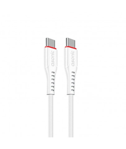 Asonic AS-X706 1mt 20W Type-C to Type-C Hızlı Beyaz Data + Sarj Kablosu