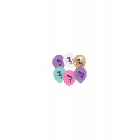 Balonevi Balon Pırıltılı Deniz Kızı  Baskılı Pastel Renk 4+1 100 Lü