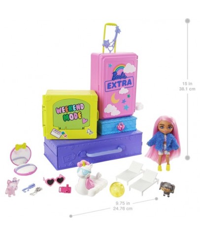 Barbie Extra Mini Bebekler ve Hayvan Dostlarının Seyahat Maceraları HDY91