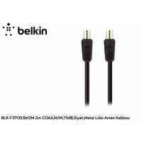 Belkin BLK-F3Y053BF2M 2mT Coax,M-M75db,Siyah,Metal Kablo