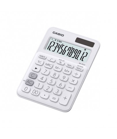 Casio MS-20UC-WE 12 Hane Beyaz Masa Üstü Hesap Makinesi