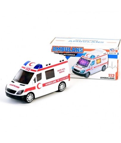 Ctoy Pilli 3D Işıklı Ve Sesli Ambulans 89-1189