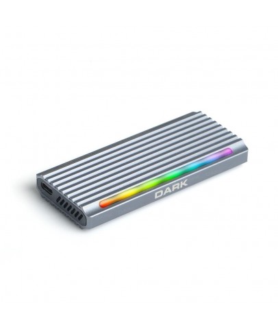 Dark DK-AC-DSEM5 USB 3.2 Gen2 Type C - M.2 NVMe & NGFF SATA SSD RGB LEDLİ Disk Kutusu