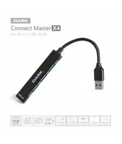 Dark DK AC USB34A 4 Port USB HUB USA-A 1XUSB-A3.0 3XUSB-A2.0