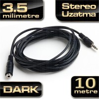 Dark DK-CB-AUEXTL1000 10 Metre 3.5mm Stereo Ses Uzatma Kablosu (3.5mm Dişi - 3.5mm Erkek)