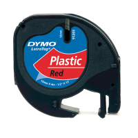Dymo Letratag Şerit Plastik 12MMx4 MT Kırmızı 91203