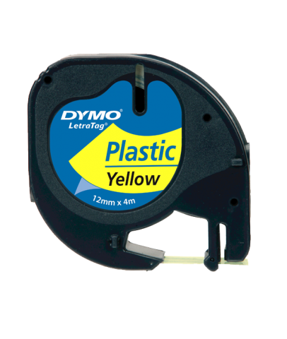 Dymo Letratag Şerit Plastik 12MMx4 MT Sarı 91202