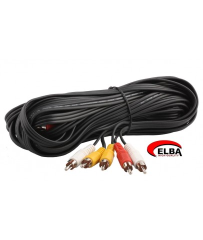ELBA C0659 3RCA-3RCA Stereo 10mt Kablo