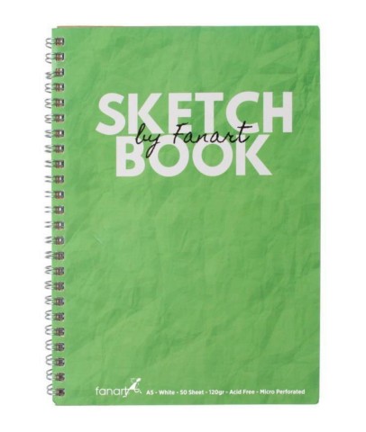 Fanart Academy Sketch Book 120 GR Spiralli 50 YP A5 Yeşil 8673