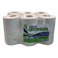 Focus 5050157 (50002464) 2 Katlı  80mt 12 adet Optımum İçten Çekmeli Tuvalet Kağıdı Kopabilen