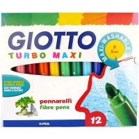 Giotto Keçeli Boya Kalemi Jumbo Turbo Maxi 12 Renk 454000