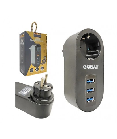 Gobax MG-102 3 USBli Tekli Termal Akım Korumalı Priz
