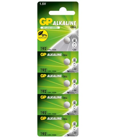 GP GP192-C5 LR41 Alkalin Düğme Pil 5'li Paket
