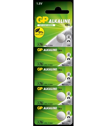 GP GPA76-C5 LR44 Alkalin Düğme Pil 5'li Paket