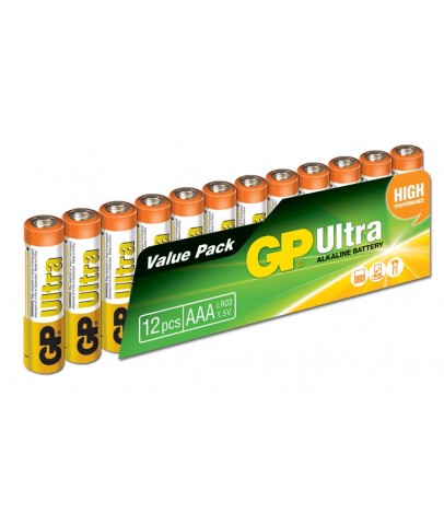 Gp LR03 AAA Boy Ultra Alkalin İnce Kalem Pil 12'li Paket GP24AU-VS12