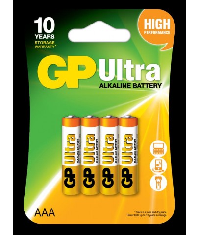 Gp LR03 AAA Boy Ultra Alkalin İnce Kalem Pil 4'lü Paket GP24AUMB-U4