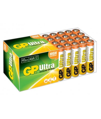 Gp LR03 AAA Boy Ultra Alkalin İnce Kalem Pil 40'lı Paket GP24AUT-2B40