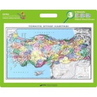 Gürbüz Kabartma Türkiye Harita Siyasi 35x50