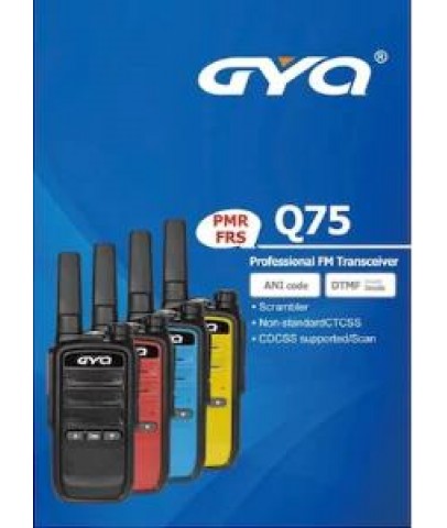 Gyq Q75 Pmr El Telsizi 15 Km Mesafeli Siyah-mavi- sarı -kırmızı Tekli Paket