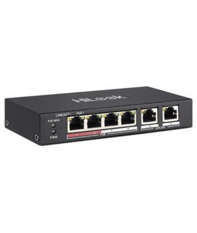 Hilook NS-0106P-35 4 Port PoE, 35W, +2 Port Megabit Uplink Switch