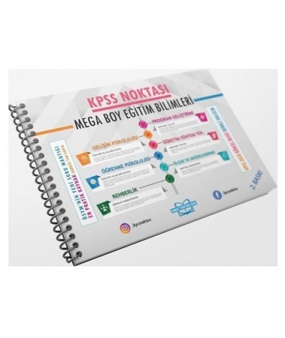 HMC Yayınları 2021 KPSS Noktası Eğitim Bilimleri Mega Boy Poster Ders Notları HMC Yayınları