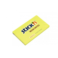 Hopax Stıckn Yapışkanlı Not Kağıdı Neon Sarı 76x127 MM 100 YP HE21135