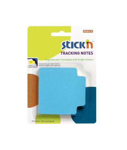 Hopax Stıckn Yapışkanlı Not Kağıdı Trackıng 50 YP 70x70 Fosforlu Mavi 21479