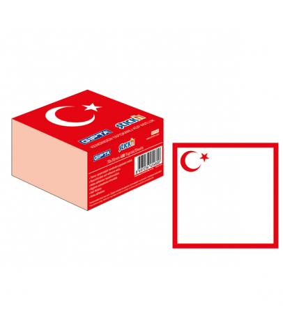 Hopax Stıckn Yapışkanlı Not Kağıdı Türkiye Şekilli 400 YP 70x70 21606