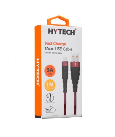 Hytech HY-X225 3A Micro Usb 1m Kırmızı Data + Sarj Kablosu