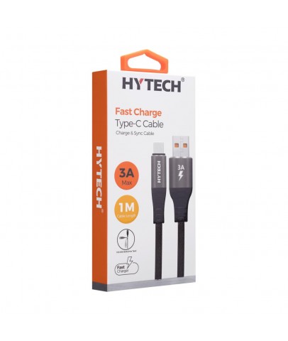 Hytech HY-X410 3A Type-C 1mt Gri Data + Şarj Kablosu