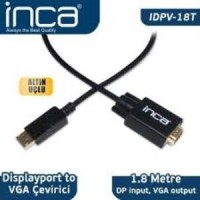 Inca IDPV-18T Displayport To Vga Kablo 1.8mt