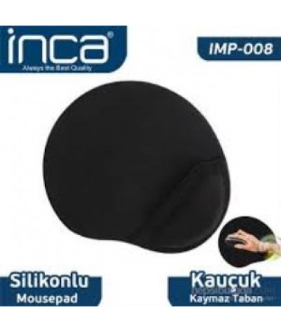 Inca IMPS-008 Sılıcone Siyah Mouse Pad (kaymaz taban)