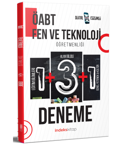 İndeks Kitap 2021 ÖABT Fen ve Teknoloji Öğretmenliği 5 Deneme Dijital Çözümlü İndeks Kitap