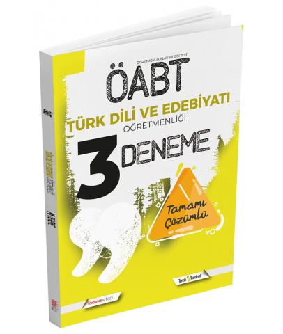 İndeks Kitap 2021 ÖABT Türk Dili ve Edebiyatı Öğretmenliği 3 Deneme Çözümlü İndeks Kitap Tercih Akademi