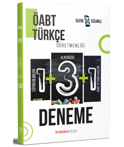 İndeks Kitap 2021 ÖABT Türkçe Öğretmenliği 5 Deneme Dijital Çözümlü İndeks Kitap