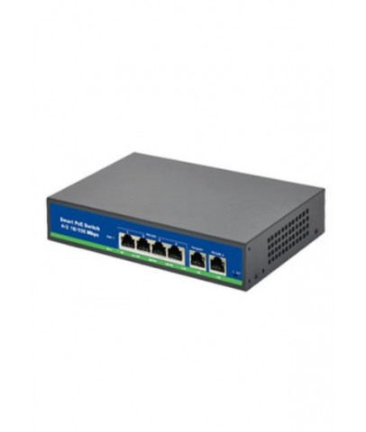 ISEE ISS-1006P 4 Port Poe+ 10-100 Mbps 2 Port 10-100 Uplink Switch 78W