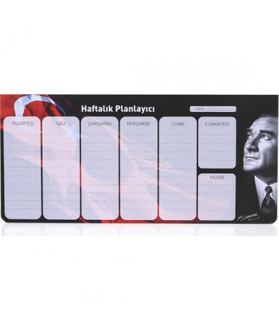 Keskin Color Haftalık Planlayıcı Blok Atatürk 12x26 830133-99