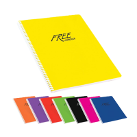 Keskin Color Spiralli Defter Free Office Plastik Kapak Çizgili 80 YP A4 320421-99
