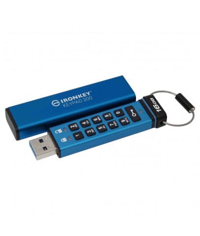 Kingston IKKP200-16GB 16GB IronKey Keypad 200, FIPS 140-3 Lvl 3 (Pending) Flash Bellek