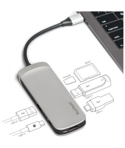 Kingston Nucleum Macbook HDMI+ USB 3.1 + USB-C + MicroSD + USB 3.1 + USB-C Apple Dönüştürücü