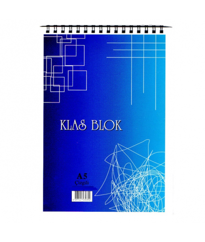 Klas Bloknot Spiralli Office Book Çizgili 100 YP A5